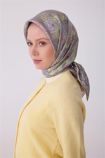 Belli İpek Eşarp - 4314-80 Açık Mavi Twill