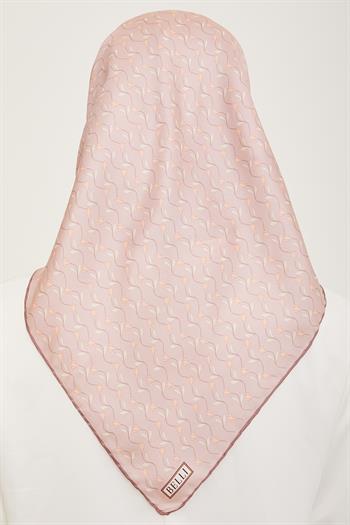 Belli Twill İpek Eşarp - 4001-02 Pudra