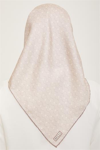 Belli Twill İpek Eşarp - 4001-03 Açık Taş
