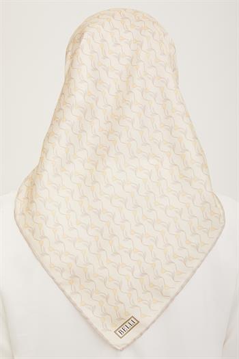 Belli Twill İpek Eşarp - 4001-31 Bej