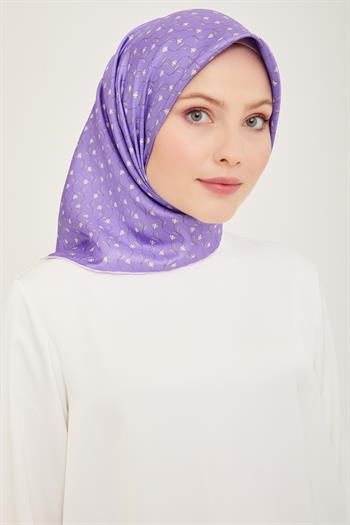 Belli Twill İpek Eşarp - 4001-35 Lavanta