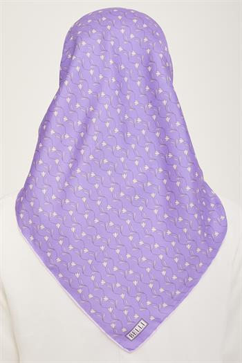 Belli Twill İpek Eşarp - 4001-35 Lavanta