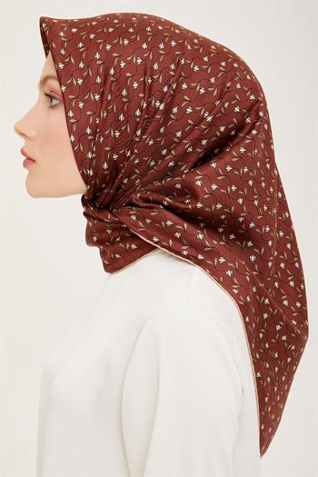 Belli Twill İpek Eşarp - 4001-36 Bordo