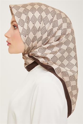 Belli Twill İpek Eşarp - 4003-51 Taş