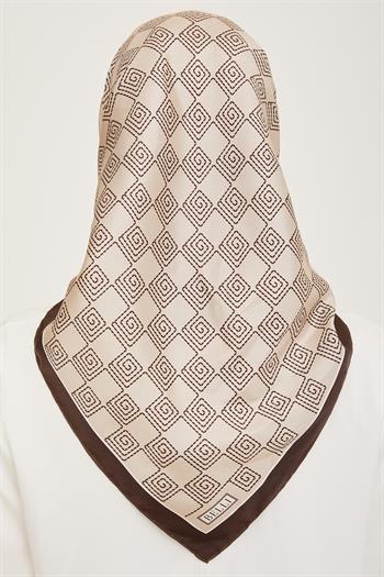 Belli Twill İpek Eşarp - 4003-51 Taş