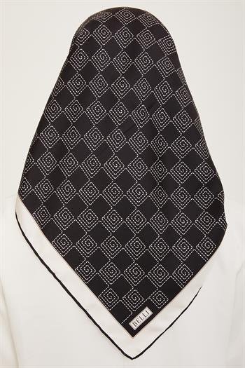 Belli Twill İpek Eşarp - 4003-82 Siyah
