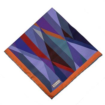 Belli Twill İpek Eşarp - 4004-53 Turuncu Mor