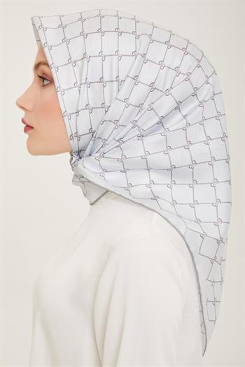 Belli Twill İpek Eşarp - 4006-08 Açık Mavi