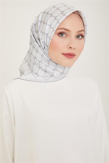 Belli Twill İpek Eşarp - 4006-08 Açık Mavi