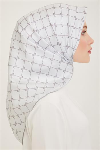 Belli Twill İpek Eşarp - 4006-08 Açık Mavi