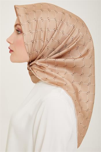 Belli Twill İpek Eşarp - 4006-37 Gold