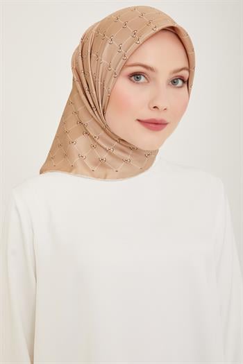 Belli Twill İpek Eşarp - 4006-37 Gold