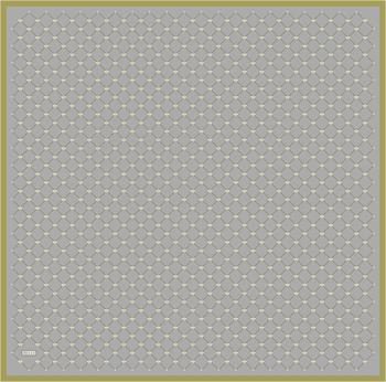 Belli Twill İpek Eşarp - 4006-50 Gri Sarı