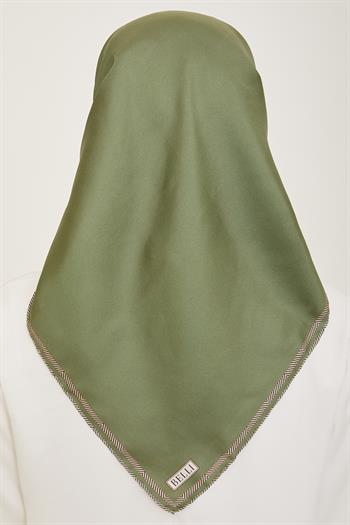 Belli Twill İpek Eşarp - 4009-03 Yeşil
