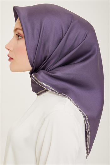 Belli Twill İpek Eşarp - 4009-04 Mor