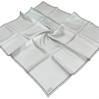 Belli Twill İpek Eşarp - 4009-10 Gümüş