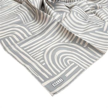 Belli Twill İpek Eşarp - 4010-02 Bej Gri