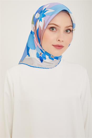 Belli Twill İpek Eşarp - 4011-34 Saks