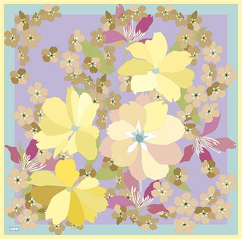 Belli Twill İpek Eşarp - 4011-54 Sarı