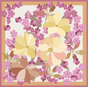 Belli Twill İpek Eşarp - 4011-80 Pembe