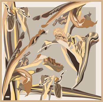 Belli Twill İpek Eşarp - 4017-32 Bakır