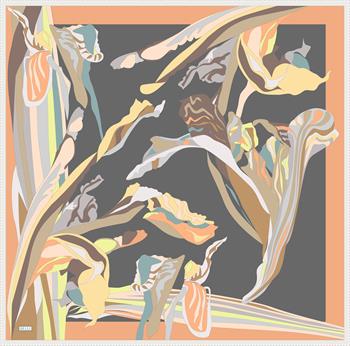 Belli Twill İpek Eşarp - 4017-81 Somon