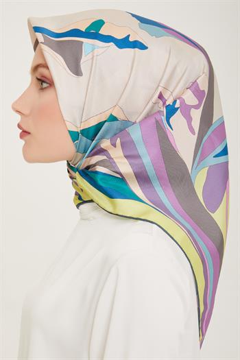 Belli Twill İpek Eşarp - 4017-85 Pembe