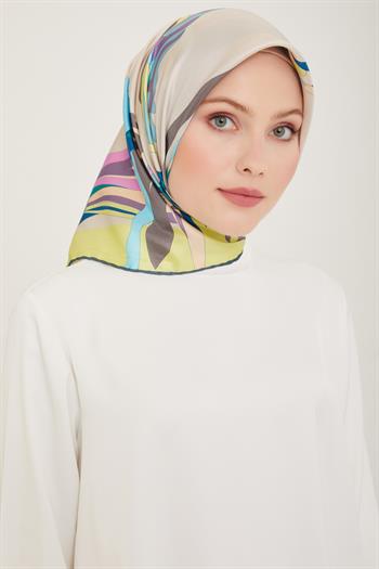 Belli Twill İpek Eşarp - 4017-85 Pembe