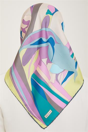 Belli Twill İpek Eşarp - 4017-85 Pembe