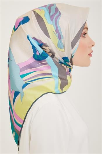 Belli Twill İpek Eşarp - 4017-85 Pembe