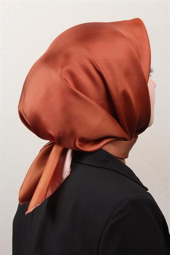 Belli Twill İpek Eşarp - 4019-05 Turuncu