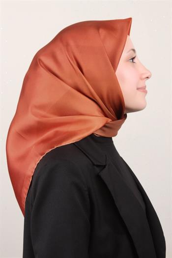 Belli Twill İpek Eşarp - 4019-05 Turuncu