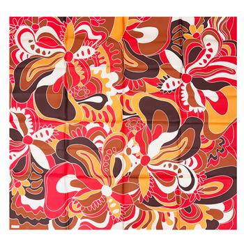 Belli Twill İpek Eşarp - 4032-07 Kırmızı