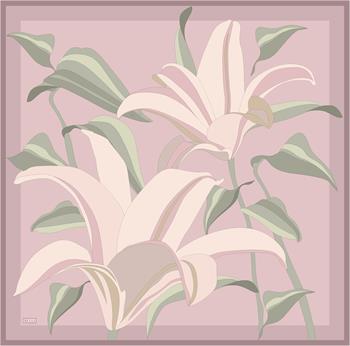 Belli Twill İpek Eşarp - 4035-11 Pudra