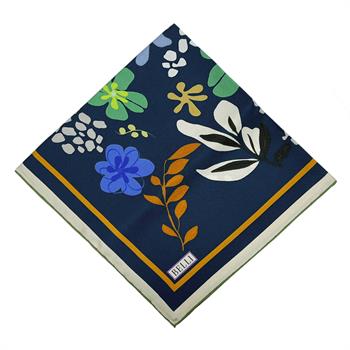 Belli Twill İpek Eşarp - 4043-31 Lacivert