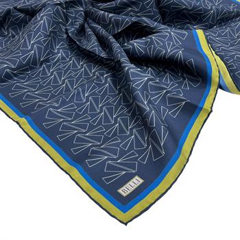Belli Twill İpek Eşarp - 4060-84 Lacivert