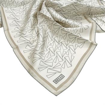 Belli Twill İpek Eşarp - 4060-86 Ekru