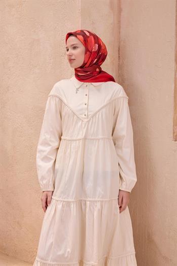 Belli Twill İpek Eşarp - 4100-31 Bordo