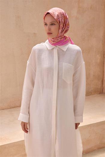 Belli Twill İpek Eşarp - 4101- 80 Lila Pudra