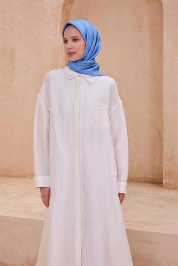 Belli Twill İpek Eşarp - 4104-54 Mavi