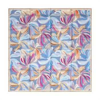 Belli Twill İpek Eşarp - 4107-37 Mavi