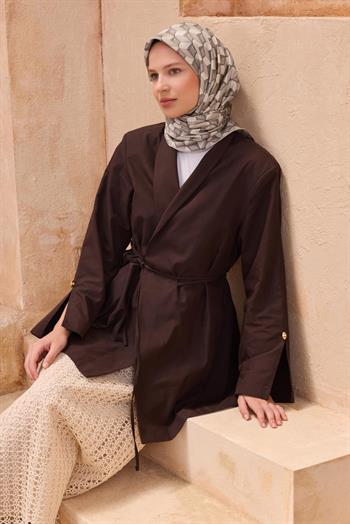 Belli Twill İpek Eşarp - 4112-01 Taş