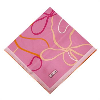 Belli Twill İpek Eşarp - 4113-33 Pembe