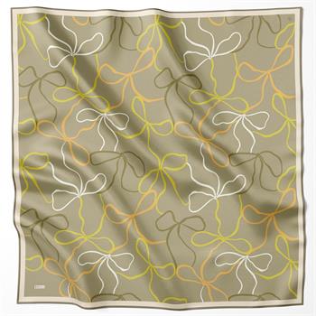 Belli Twill İpek Eşarp - 4113-34 Yağ Yeşili
