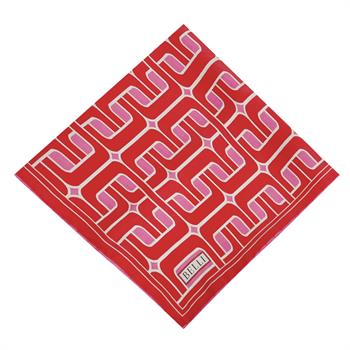 Belli Twill İpek Eşarp - 4118-53 Kırmızı