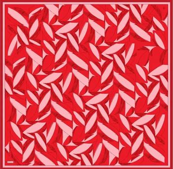 Belli Twill İpek Eşarp - 4123-38 Kırmızı Pembe