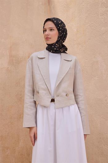 Belli Twill İpek Eşarp - 4126-33 Siyah