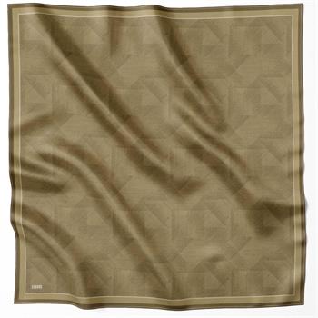 Belli Twill İpek Eşarp - 4201-30 Haki