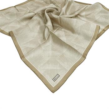 Belli Twill İpek Eşarp - 4201-31 Bej