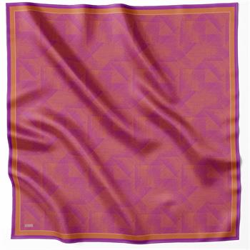 Belli Twill İpek Eşarp - 4201-36 Turuncu Mor